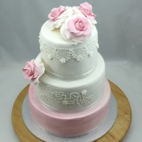Wedding Cake - Fondant Roses